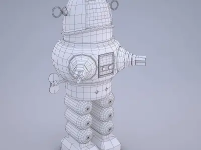 Vintage Japan Robby The Robot Toy Low-poly 3D model