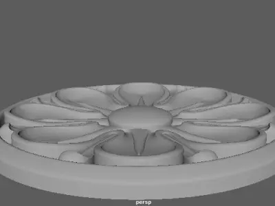 rosette decorative medallion 3D model shop