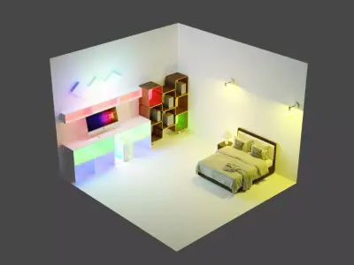 Gaming room 3D model