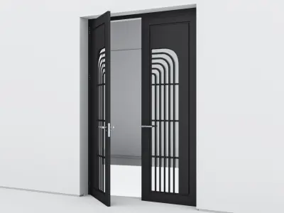 Aluminium door 306 3D model