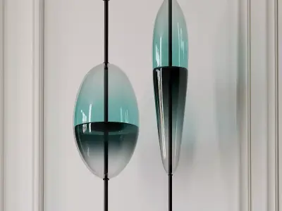 FLOW S1 and S2 PENDANT By Wonderglass 3D model