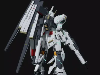 Nu gundam RX-93 Blender version 3D model