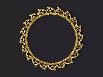 mirror ornate gold ring 3D model purchase