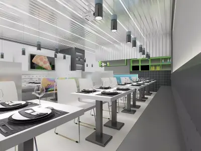 Pizza Restaurant 3D model