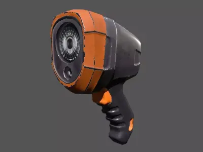 Military Flash Light Low-poly 3D model