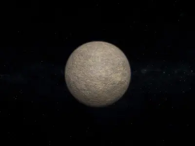 Dwarf Alien Planet or Moon 02 Low-poly 3D model