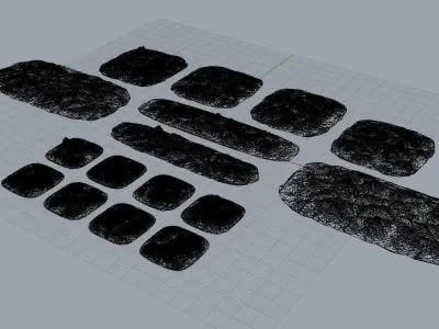 Cracked Hard Landscapes 3D print model