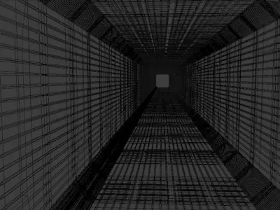 scifi tunnel Low-poly 3D model