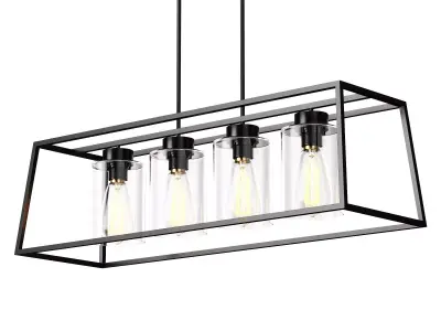 Rectangle Chandelier Low-poly 3D model purchase