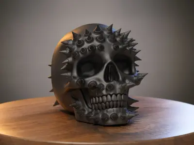 Skull dragon Headphone Stand Cyborg skull dragon Headset  3D print model