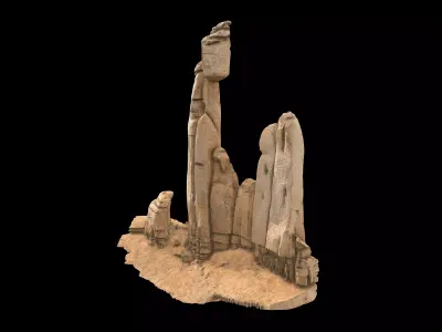 Realistic Stylized Cliff 3D model