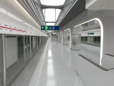 Subway Station 3D model