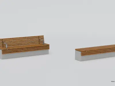 TORD WALL BENCH SEAT 3D model