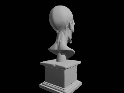 Ancient Alien Bust Mythic Extraterrestrial Sculpture 3D print model