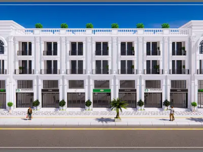 classic flat house model by HT-Meng 3D model