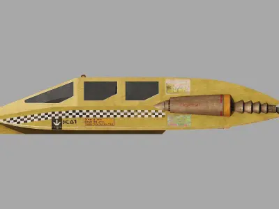 Coruscant Air Taxi Speeder - Star Wars Low-poly 3D model