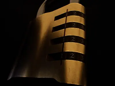 High-Quality Combination Padlock 3D Model Low-poly 3D model