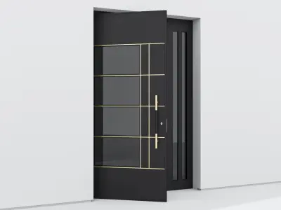 Aluminium door 281 3D model