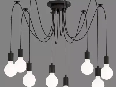 Spider Web Pendant 8 Black 3D model