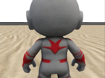 Chibi Sci-Fi Hero Stylized 3D Character Model 3D model