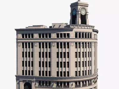 Wako Department Store Low-poly 3D model