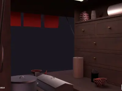 Ramen Cart  Low-poly 3D model