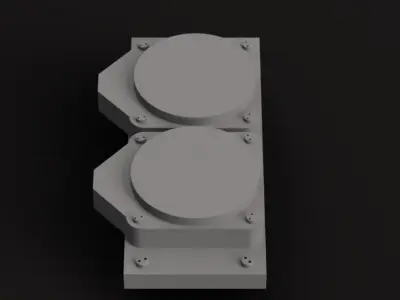 Star Wars Power Outlet Duplex Cover Prop  - Deco Square Style 3D print model
