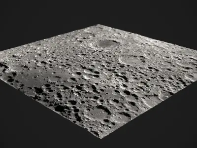Moon Surface Low-poly 3D model