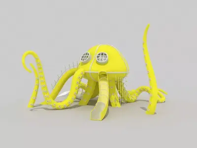 kids indoor outdoor ocean animal octopus playground equipments 3D model