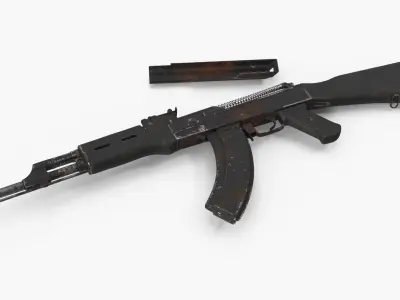  AK 47 Assembled Black Plastic 