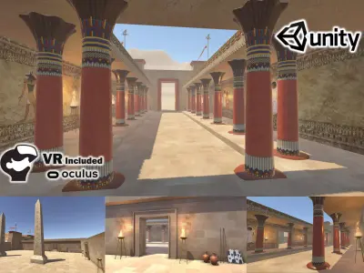 Egyptian labyrinth VR Low-poly 3D model