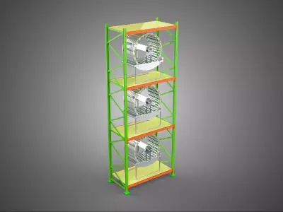 VERTICAL GARDEN TOWER ROTARY HYDROPONIC PLANT FARM LIGHT GROW 3D model