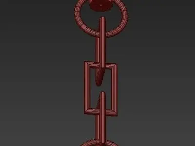 lightstar chandelier with glass candle holders 3D model