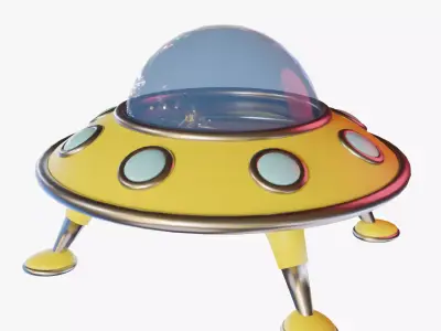 Flying saucer Low-poly 3D model purchase