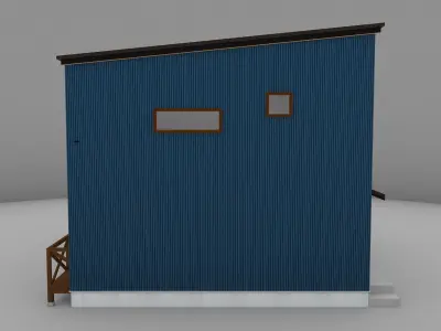 House model for background 26 Low-poly 3D model