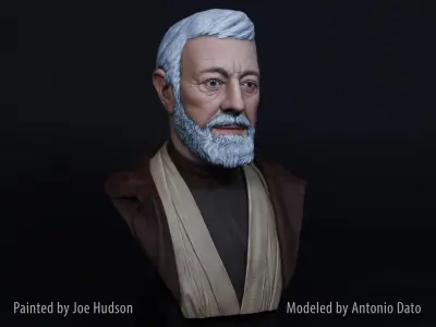 Alec Guinness Obi-Wan Kenobi Bust Printable 3D model 3D print model