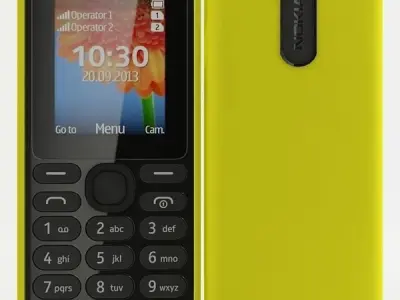 Nokia 108 Dual SIM Yellow 3D model