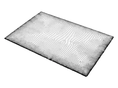 Losagne White Rug 3D model