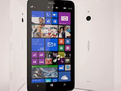 Nokia Lumia 1320 White 3D model