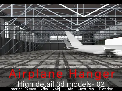 Airplane Hanger-  Airlplanes- Vol 02- High detail 3d models 3D model