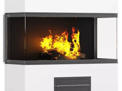 Wall Fireplace 2 3D model