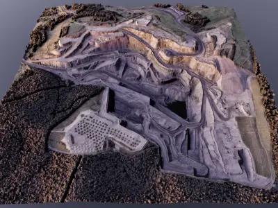 Biohazard Wasteland Multipurpose 3D Terrain Model 3D model