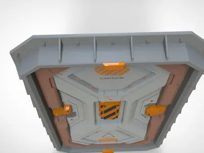 sci fi door 22 3D model