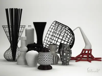 3D Models Vases Collection 3D model