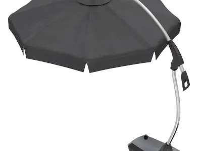 Hanging parasol HAUGESUND D300 black JYSK 3D model