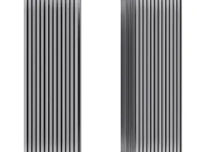 RH MARAIS RECTANGULAR SCONCE Nickel and smoke glass 3D model