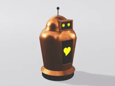 Hover Bot Low-poly 3D model