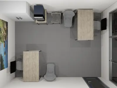 OFFICE ROOM LOWPOLY PBR 3D MODEL Low-poly 3D model