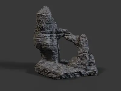 Rock Cliff Low-poly 3D model purchase
