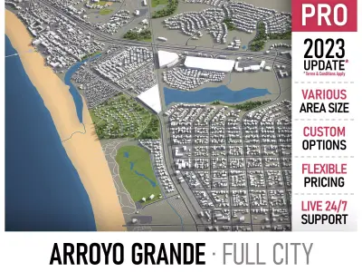 Arroyo Grande  Low-poly 3D model